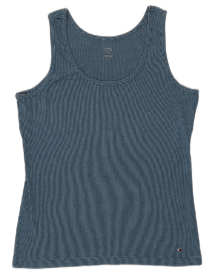 Canotta da donna Tommy Hilfiger UK 14 grande cotone blu