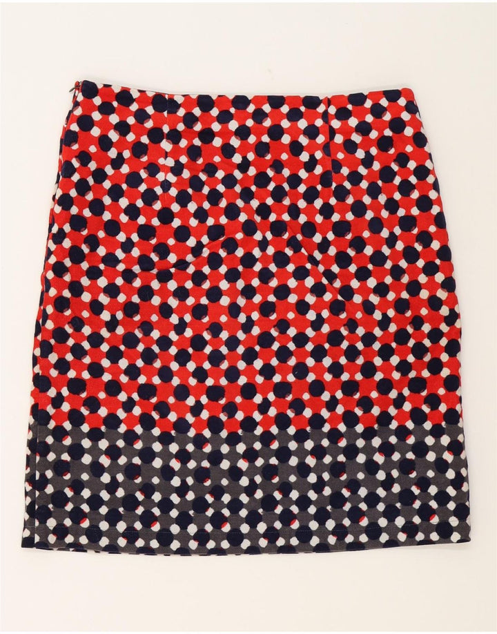 WHITE STUFF Womens Straight Skirt UK 10 Small W32 Red Spotted Cotton Vintage White Stuff and Second-Hand White Stuff from Messina Hembry 