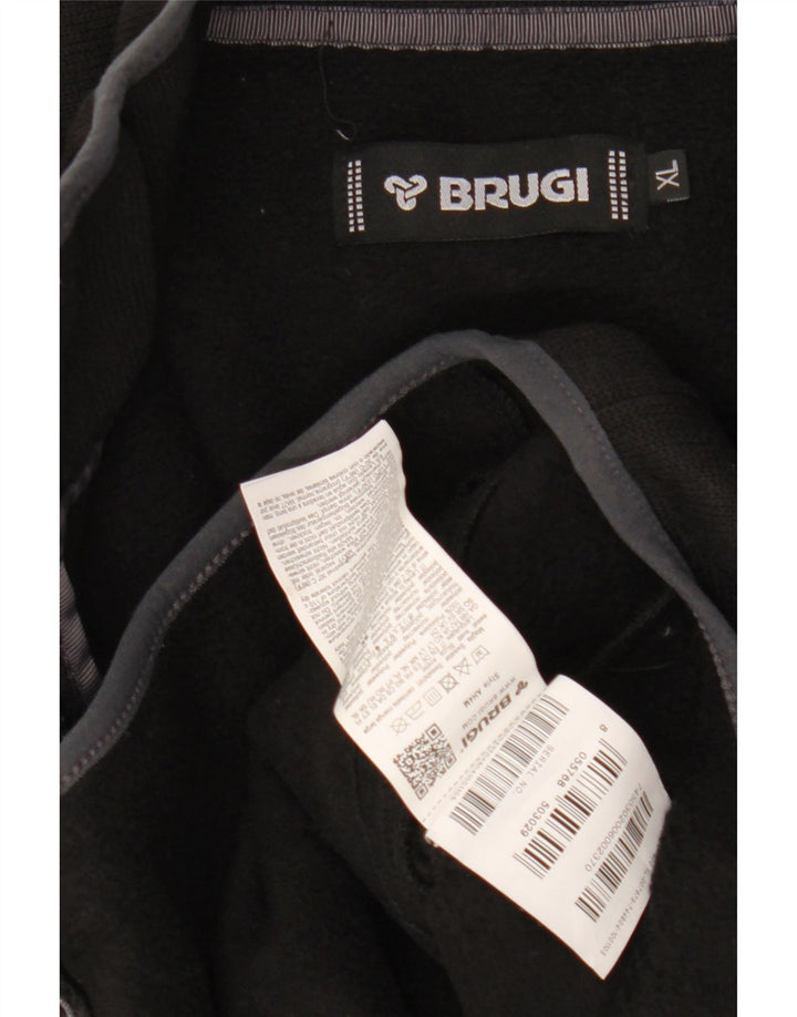 Giacca da tuta da uomo BRUGI XL in poliestere color block nero