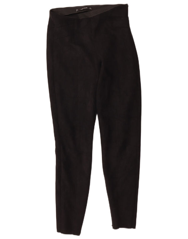 Zara Womens Skinny Casual Trousers Small W26 L27 Black Polyester