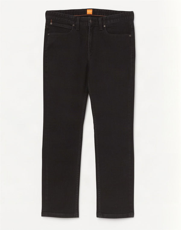 Jeans dritti da uomo Hugo Boss W34 L28 cotone nero