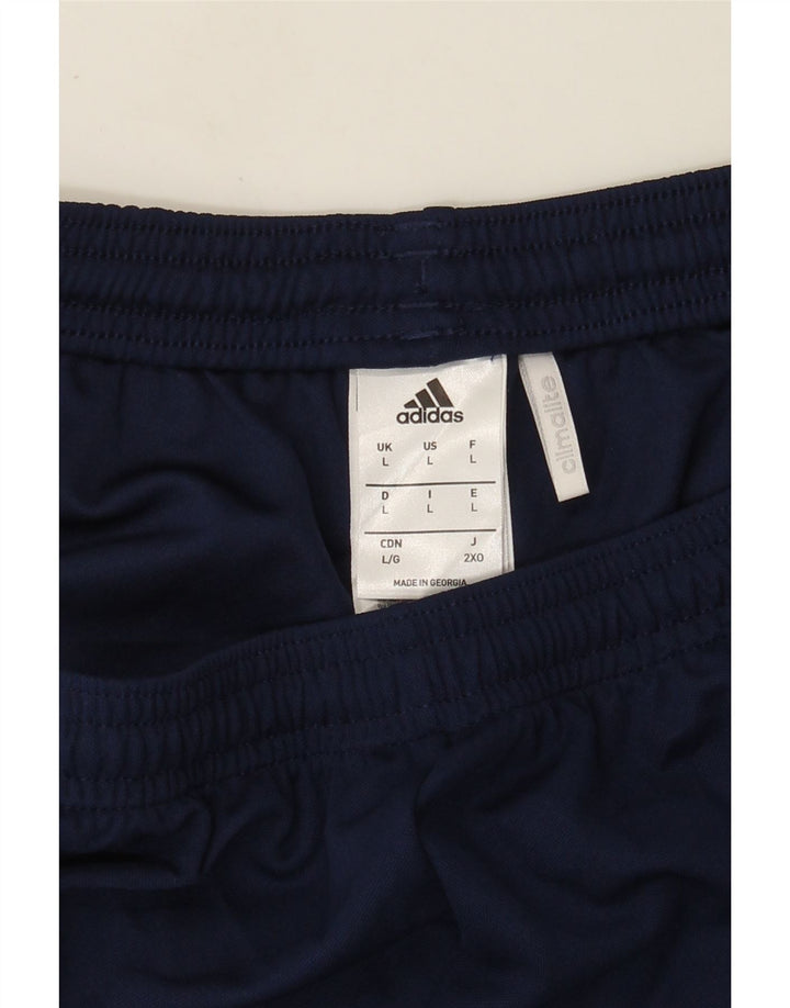 Pantaloncini sportivi Adidas Climalite da uomo di grandi dimensioni in poliestere blu navy