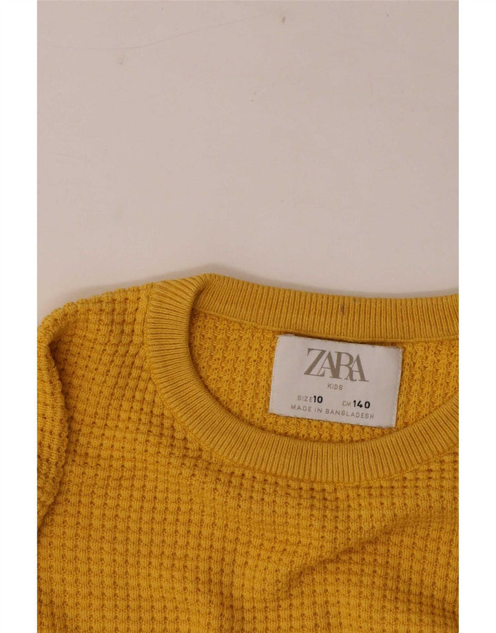 Maglione girocollo per ragazzi Zara 9-10 anni Giallo