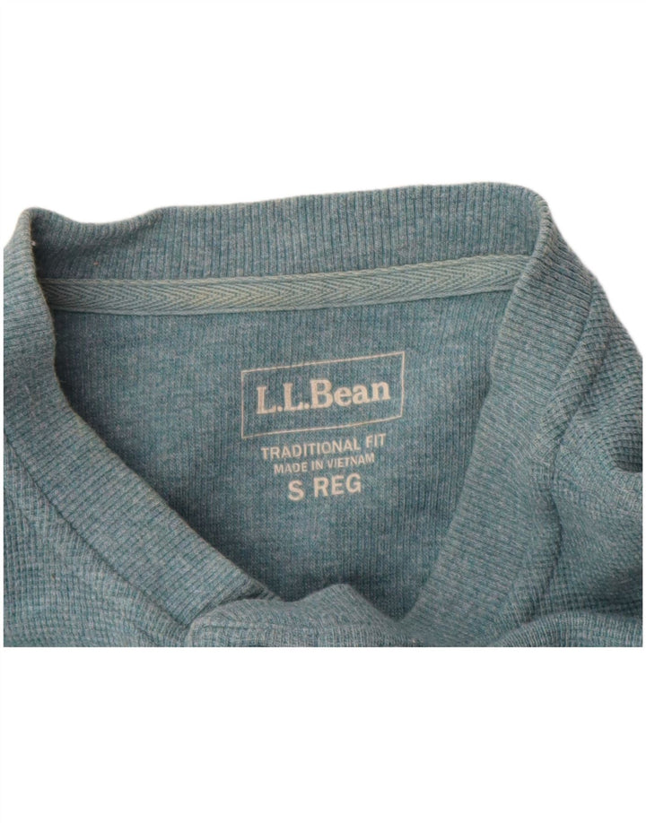 L.L.BEAN Top da uomo dal taglio tradizionale a maniche lunghe in cotone blu