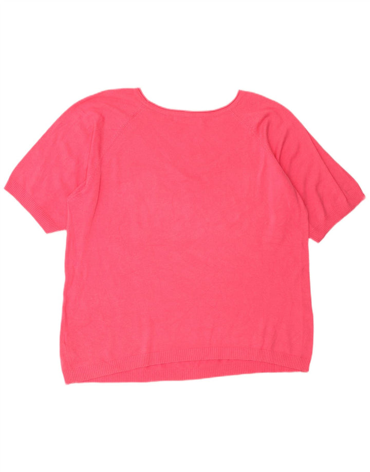 Maglione maglione oversize con scollo a barca da donna Zara UK 14 Rosa medio