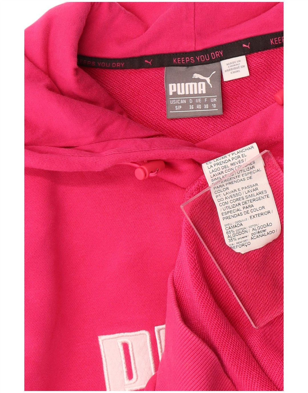 Felpa con cappuccio grafica da donna PUMA UK 10 Small in cotone rosa