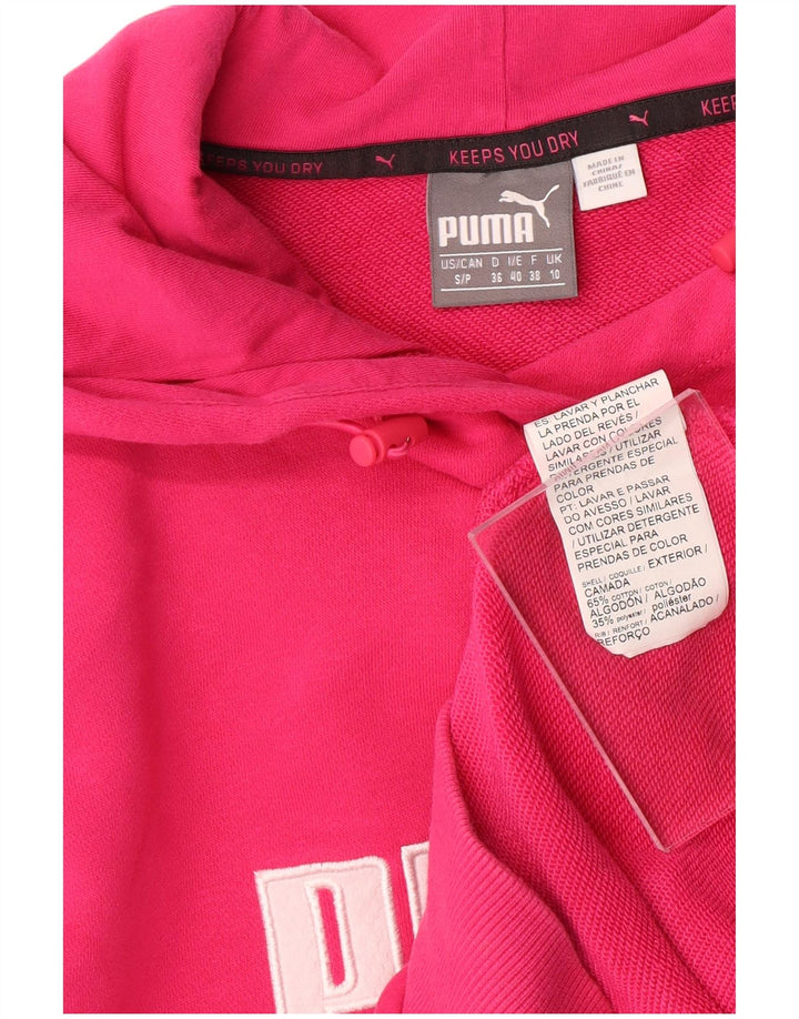 Felpa con cappuccio grafica da donna PUMA UK 10 Small in cotone rosa