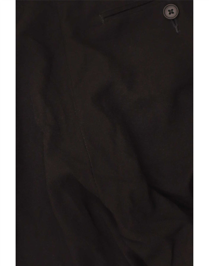 Pantaloni da abito dritti da uomo Marks & Spencer vestibilità regolare W32 L31 neri