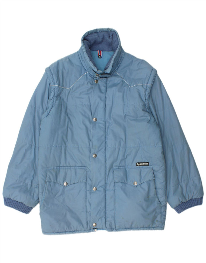 Giacca imbottita da uomo MC Ross UK 38 Blu medio Colourblock classico