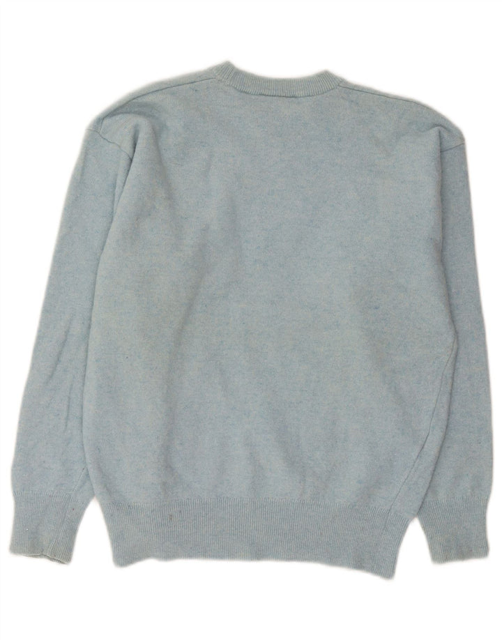 Maglione maglione girocollo da uomo Lacoste taglia 3 piccolo lana d'agnello blu