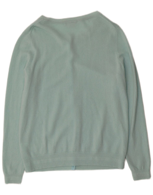 Maglione cardigan da donna Boden UK 16 grande cashmere turchese