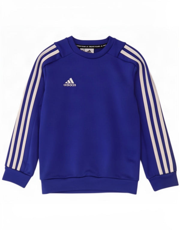 Felpa Adidas Ragazzi Maglione 7-8 anni Blu Poliestere