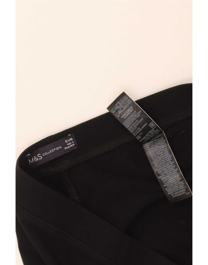 Leggings da donna Marks & Spencer UK 12 cotone nero medio