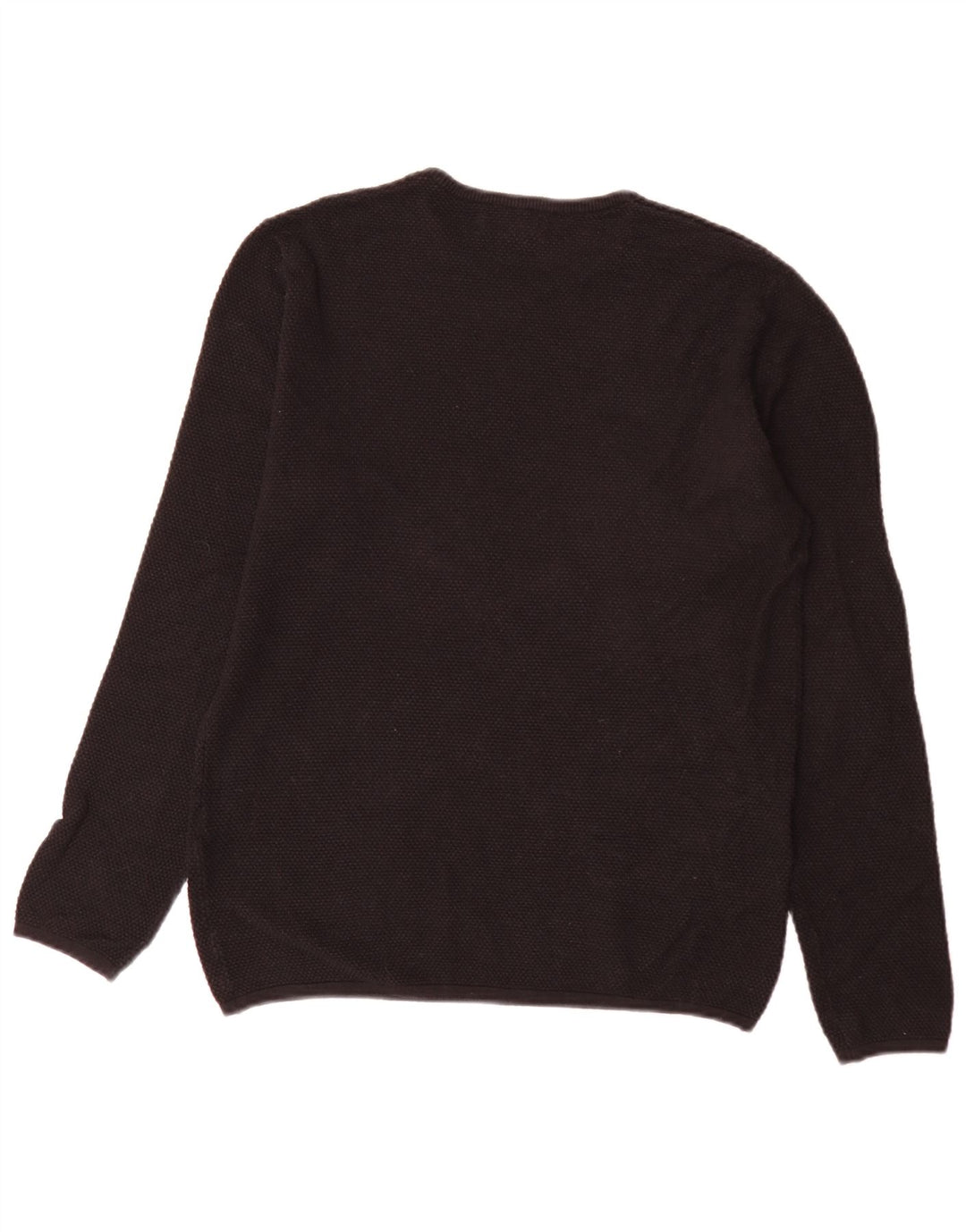 Maglione maglione girocollo da uomo Zara grande in cotone nero