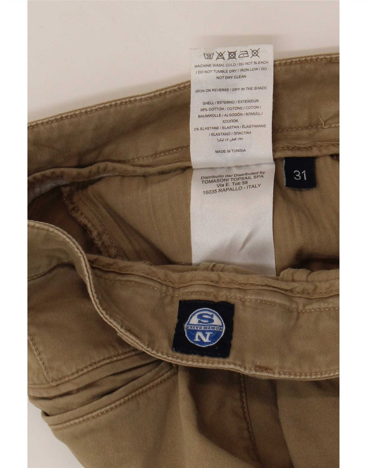 Pantaloni cargo dritti da uomo North Sails W31 L27 in cotone beige