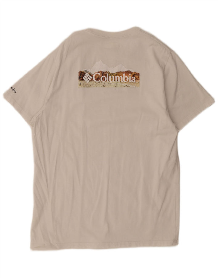 T-shirt grafica da uomo Columbia Top grande in cotone bianco