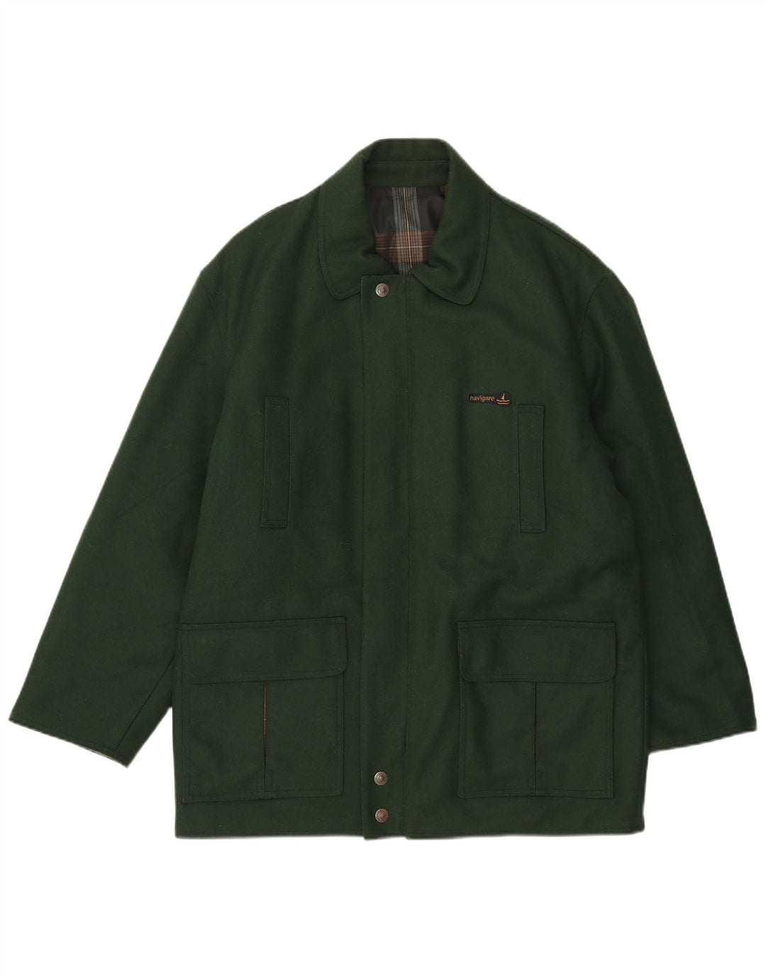 Giacca reversibile da uomo Navigare UK 38 lana verde medio
