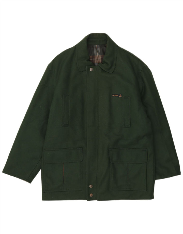 Giacca reversibile da uomo Navigare UK 38 lana verde medio