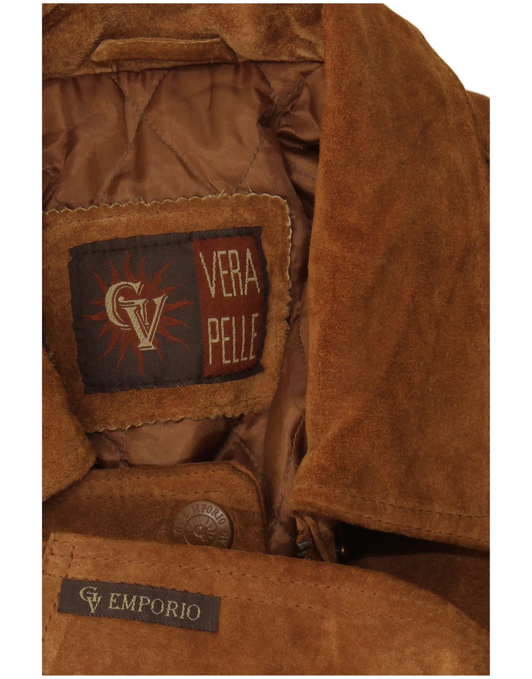 Giacca in pelle scamosciata da donna GV EMPORIO UK 20 2XL Marrone