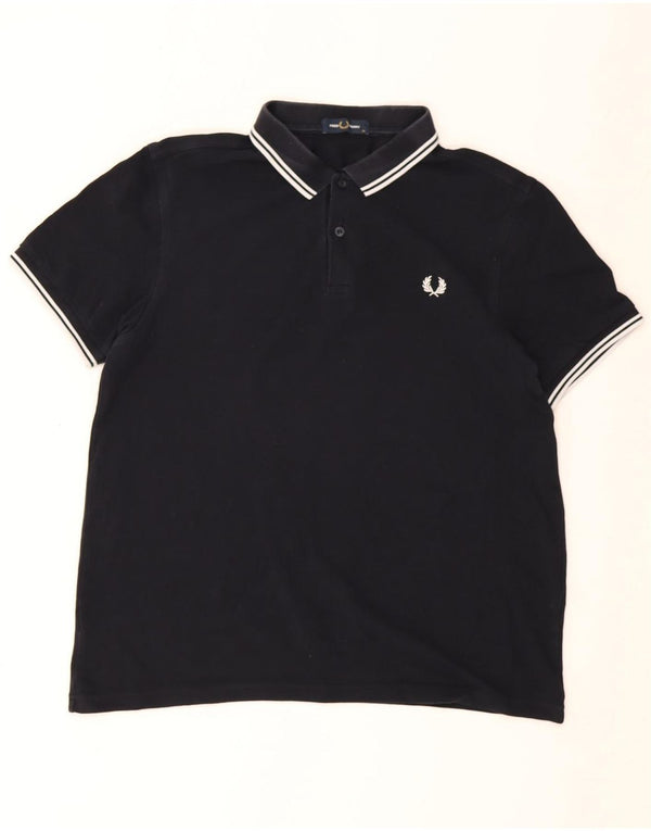 Polo da uomo Fred Perry XL in cotone blu navy