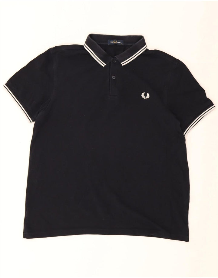 Polo da uomo Fred Perry XL in cotone blu navy