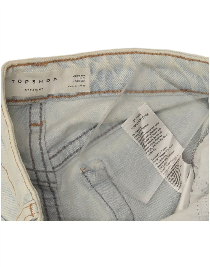 Jeans dritti da donna Topshop W25 L25 cotone blu