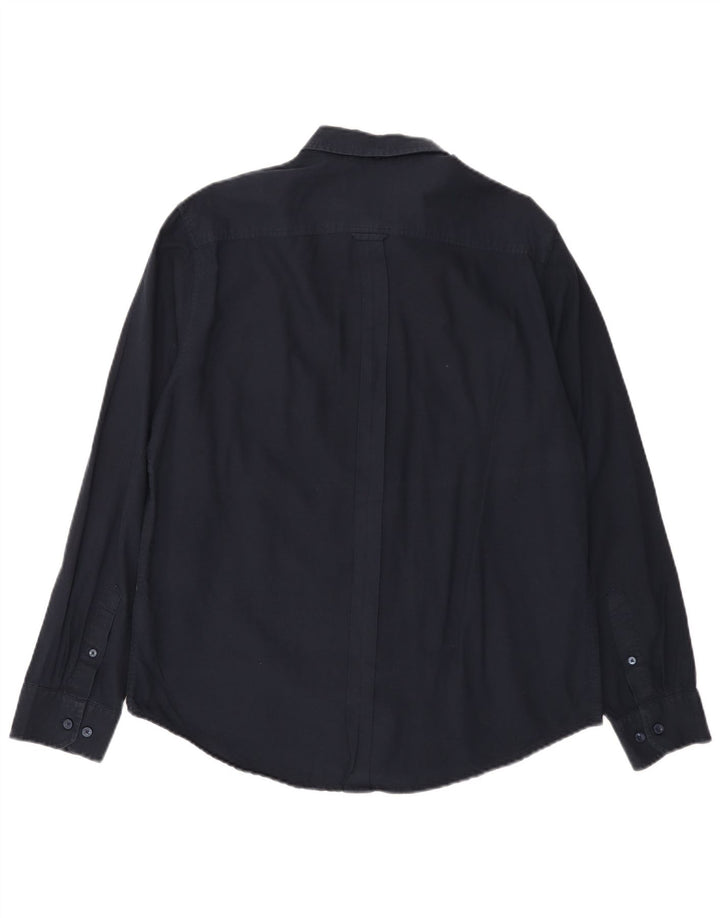 Camicia da uomo Ben Sherman grande in cotone blu navy