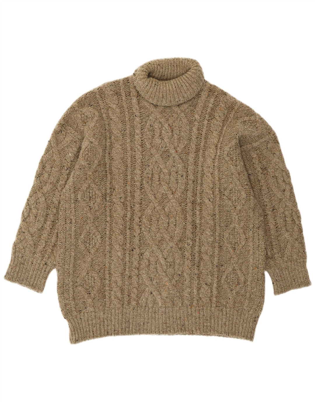 Maglione maglione collo alto da uomo Blues Club grande lana beige