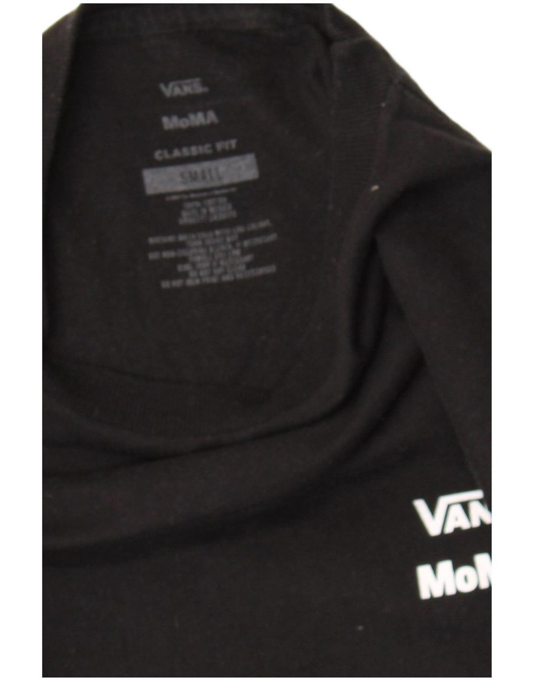 VANS Top Moma da uomo con vestibilità classica grafica a maniche lunghe in cotone nero