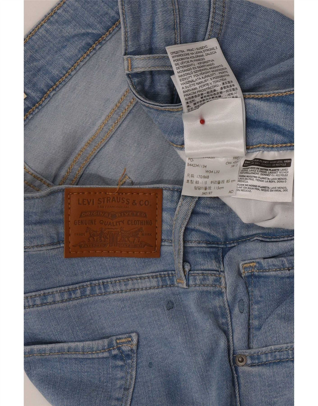 Jeans Levi's da donna 725 a vita alta bootcut W34 L32 Lyocell blu