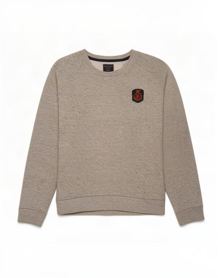 Felpa Zara da uomo maglione grande poliestere chiazzato grigio