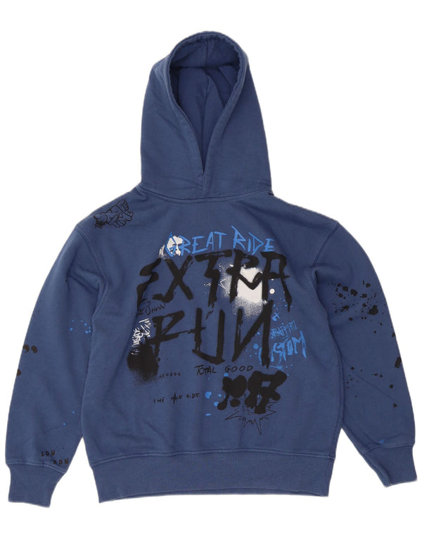 Maglione con cappuccio e vestibilità comoda grafica da ragazzo di Zara 11-12 anni blu maculato moderno