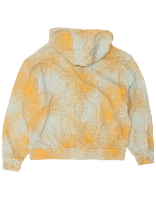 Maglione con cappuccio e zip oversize da donna Adidas UK 6 XS Giallo Tie Dye
