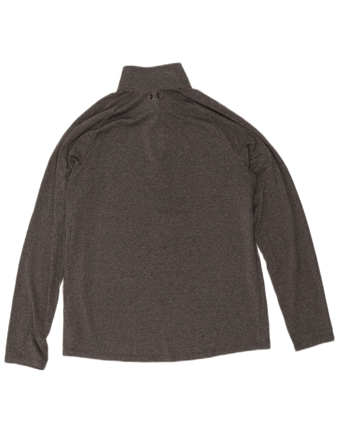 Under Armour Maglia da uomo con zip e collo a maniche lunghe in poliestere grigio medio