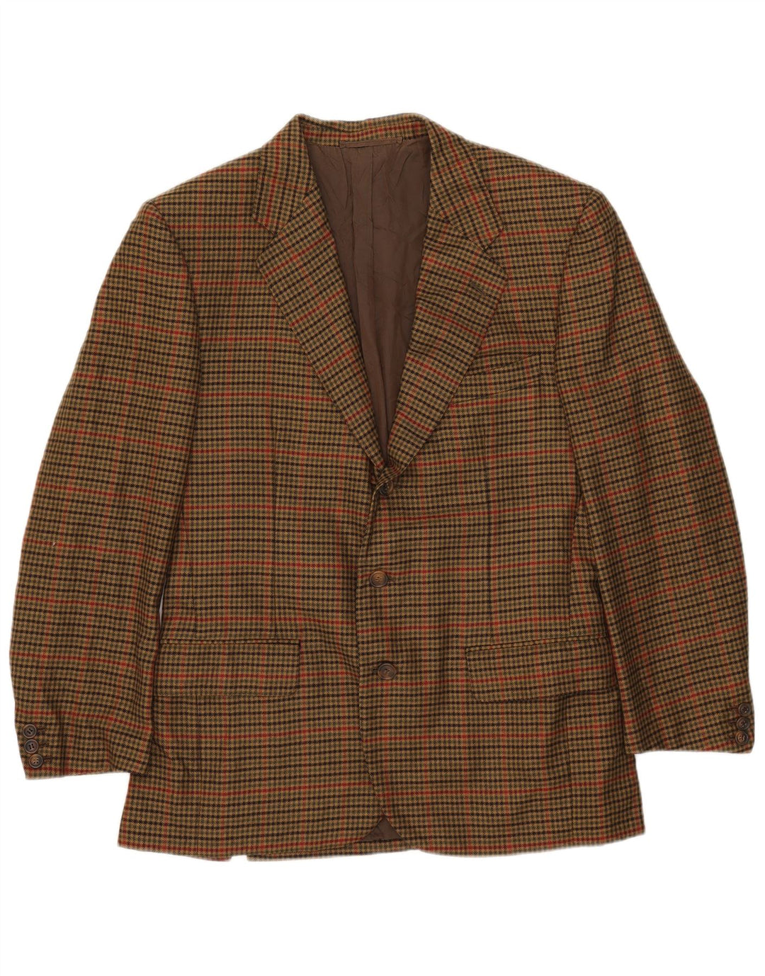 Giacca blazer da uomo a 3 bottoni Loro Piana IT 50 grande pied de poule kaki