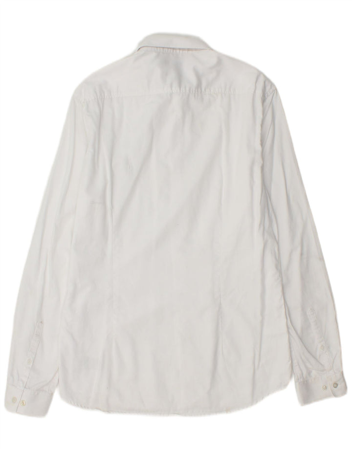Camicia da uomo slim fit JULES in cotone bianco medio