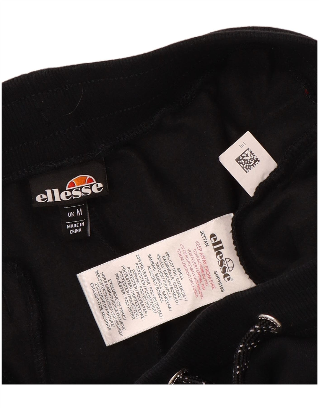 Pantaloni da tuta con grafica da uomo Ellesse Joggers medio cotone nero