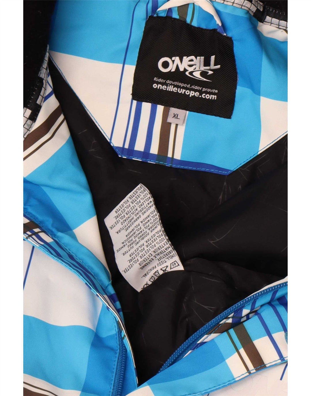 Giacca da sci da uomo O'Neill XL in poliestere a quadri blu
