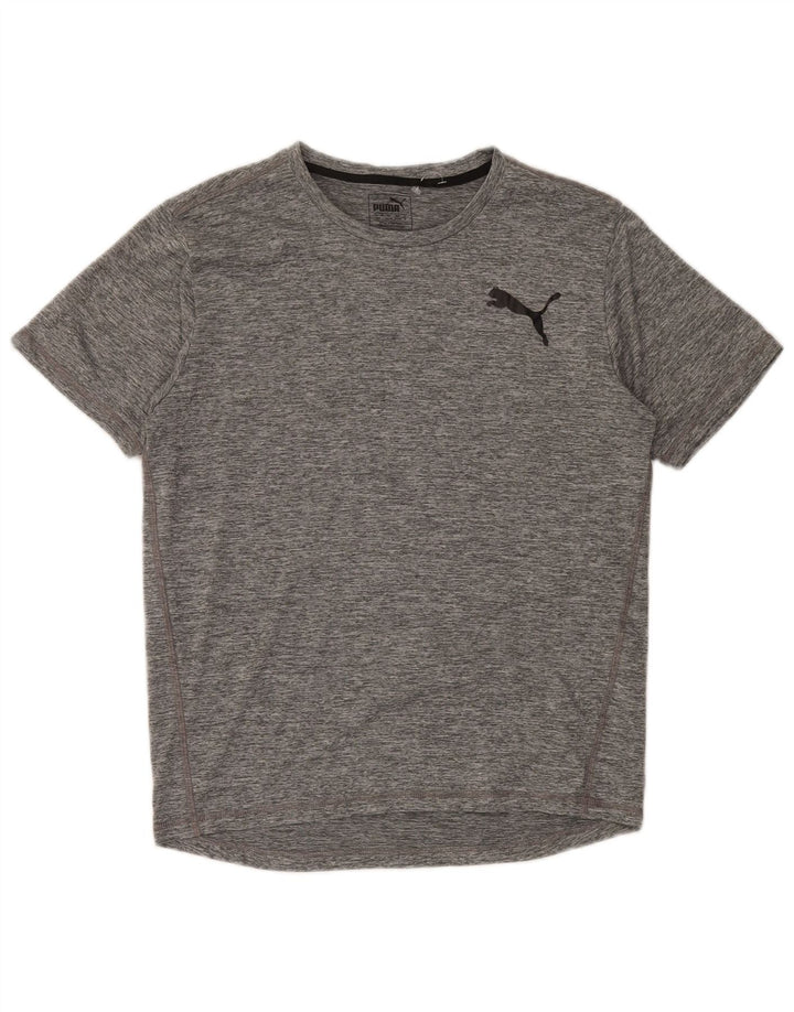 T-shirt da uomo Puma Top Small in poliestere chiazzato grigio