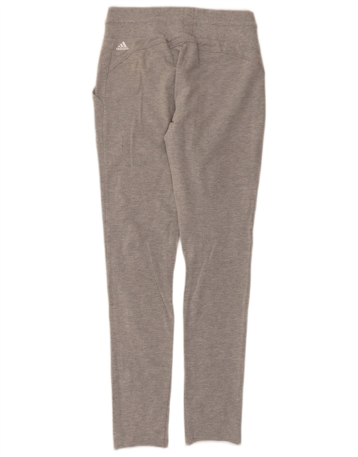 Pantaloni da tuta da donna Adidas UK 8/10 Piccolo poliestere screziato grigio