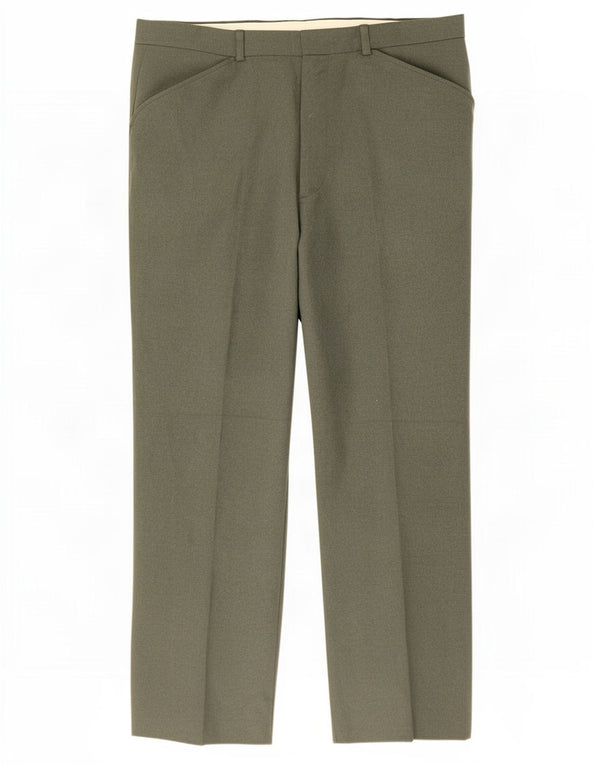 Pantaloni casual dritti da uomo Farah W34 L29 poliestere kaki