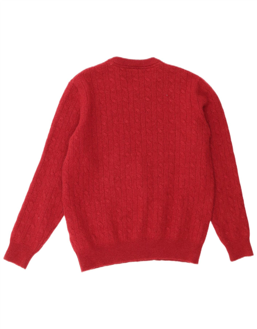 Crew Clothing Maglione da uomo con collo in lana d'agnello rosso medio