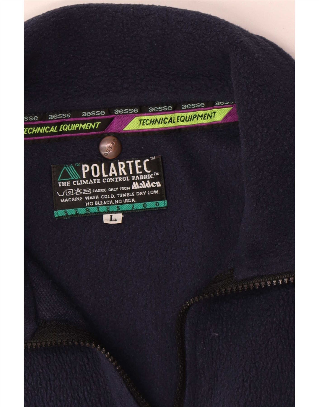 Giacca in pile da uomo Aesse UK 40 Large Blu Navy in poliestere