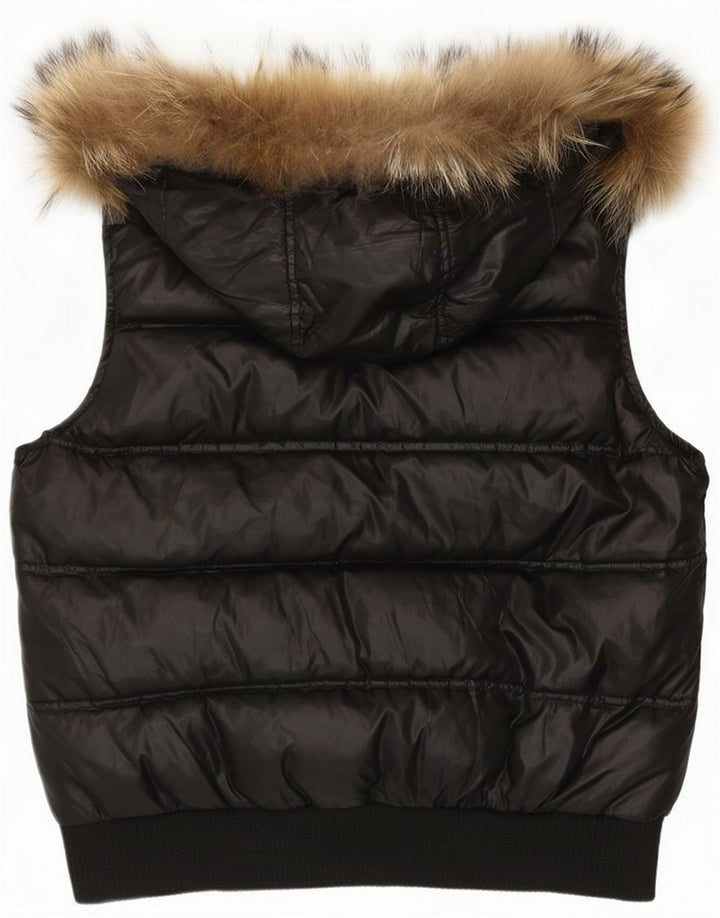 Bomboogie Gilet imbottito con cappuccio da donna UK 16 Large Nero Poliestere