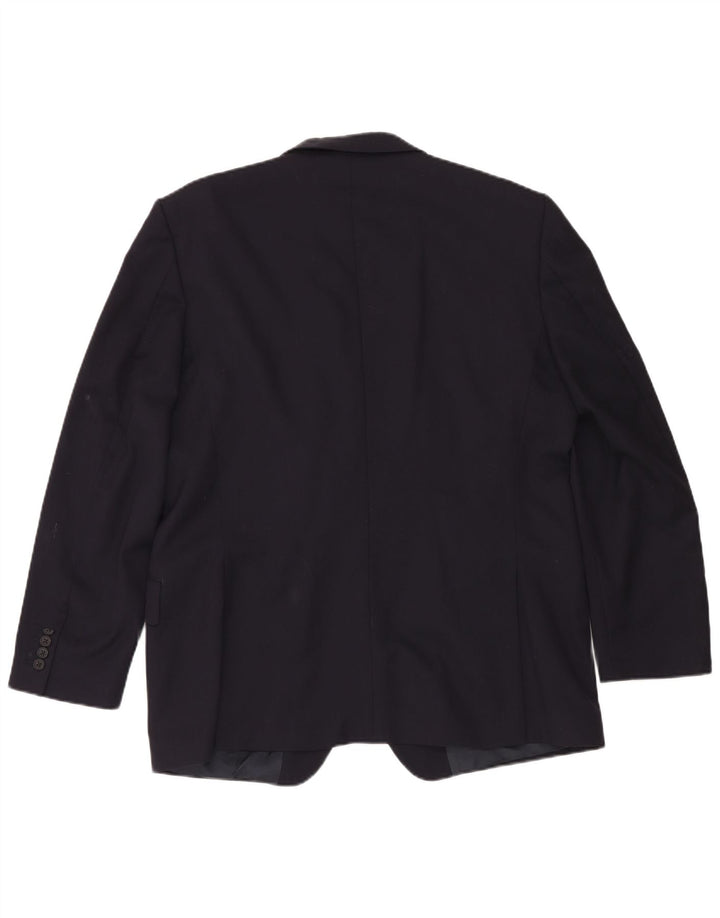 Gieves & Hawkes Giacca blazer a 2 bottoni da uomo UK 46 3XL Lana blu navy