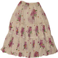 Gonna a strati trasparente da donna vintage W26 piccola floreale bianca