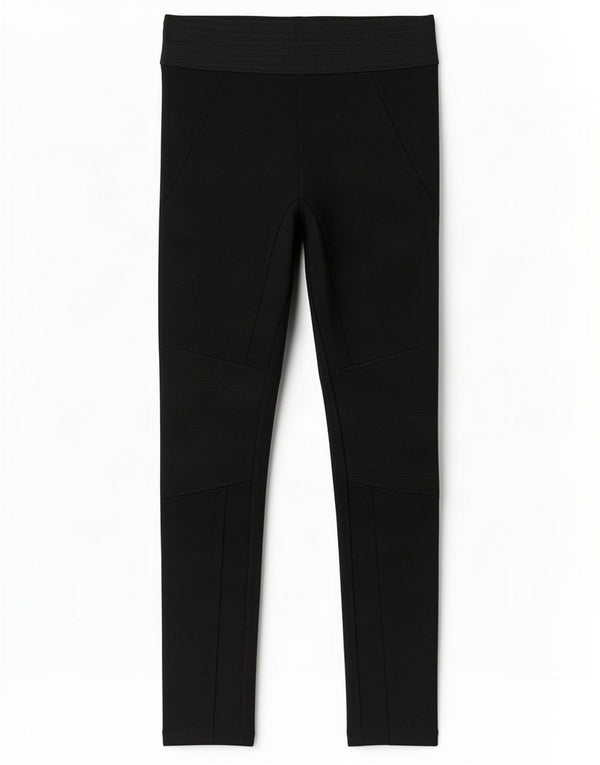 Zara Womens Leggings UK 12 Medium Black Polyester