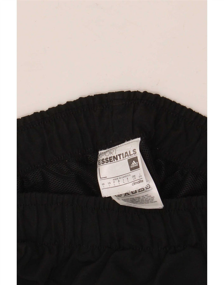 Pantaloncini sportivi Adidas Climalite da uomo grandi in poliestere nero