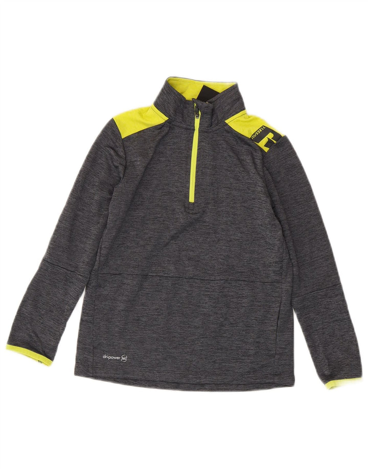 Top della tuta pullover da ragazzo Russell Athletic 7-8 anni Grigio medio