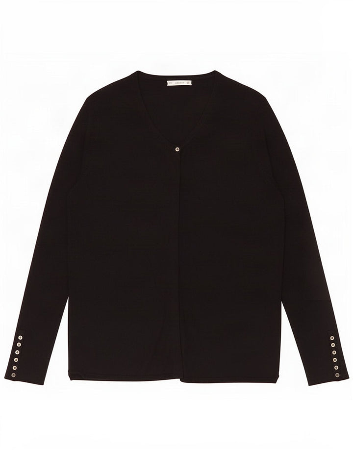 Maglione cardigan da donna Zara UK 16 grande nero